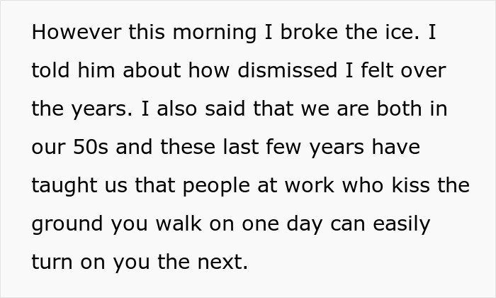 Text discussing feelings of being dismissed after years, related to a guy deciding to propose after 30 years and 4 kids. Text discussing feelings of being dismissed after years, related to a guy deciding to propose after 30 years and 4 kids.