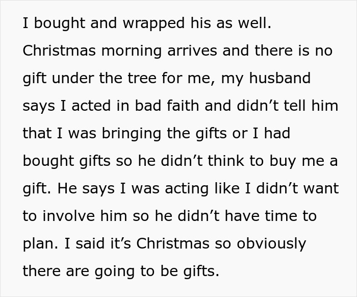 Man Weaponizes His Incompetence By Not Buying His Wife A Christmas Gift, She Plans On Leaving Him Man Weaponizes His Incompetence By Not Buying His Wife A Christmas Gift, She Plans On Leaving Him