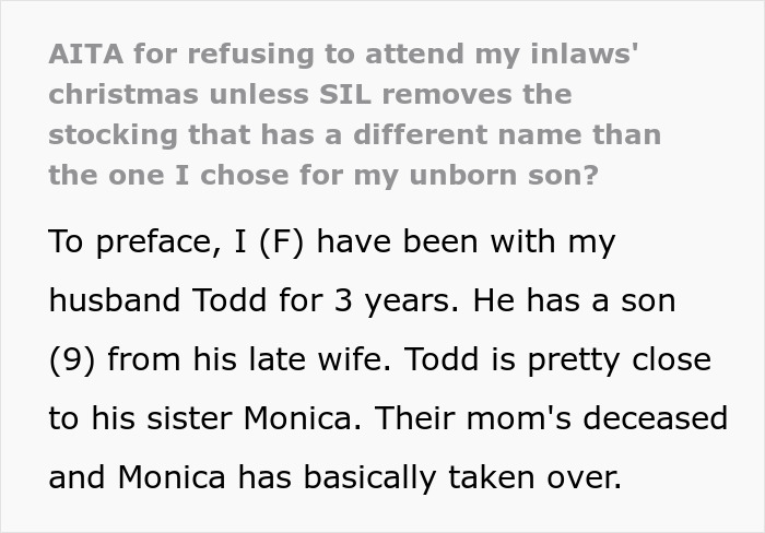 Woman Decides To Pick A Name For Her SIL's Unborn Baby, Her Christmas Party Gets Boycotted In Return Woman Decides To Pick A Name For Her SIL's Unborn Baby, Her Christmas Party Gets Boycotted In Return