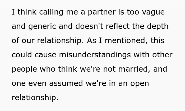 "[Am I The Jerk] For Wanting My Wife To Call Me 'Husband' Instead Of 'Partner'?"