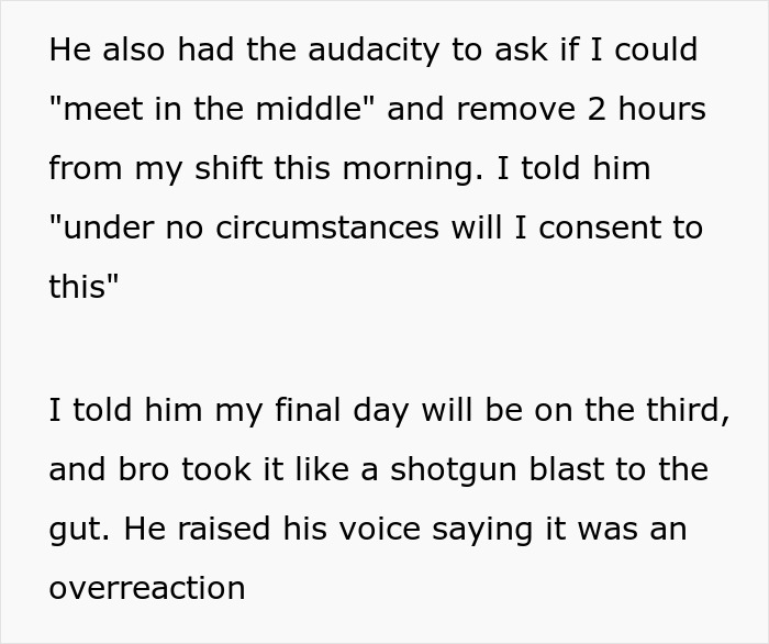 Worker Refuses To Take Boss’s Nonsense Reasons For Not Being Paid After 13.5-Hour Shift Worker Refuses To Take Boss’s Nonsense Reasons For Not Being Paid After 13.5-Hour Shift