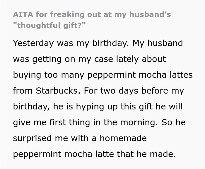 Husband Uses Essential Oil Instead Of Actual Peppermint In Wife’s Gift, She Has A Panic Attack Husband Uses Essential Oil Instead Of Actual Peppermint In Wife’s Gift, She Has A Panic Attack