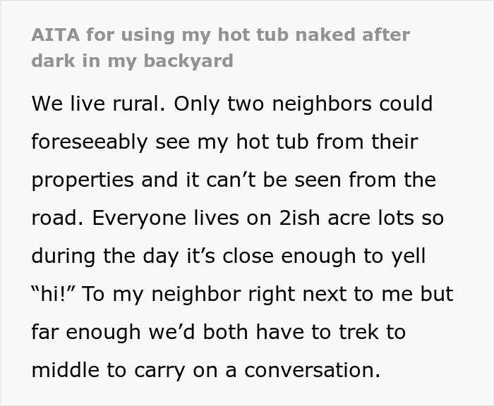 Couple Has A Hot Tub In Their Backyard And Uses It At Night Naked, Gets Told Off By Family 