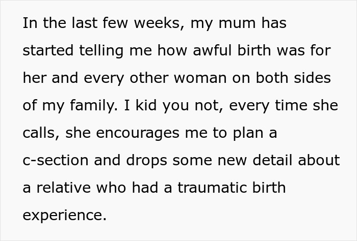 Woman Shares Her Delusional Parents Want Her To Have A C-Section So It Will Fit Their Plans Woman Shares Her Delusional Parents Want Her To Have A C-Section So It Will Fit Their Plans