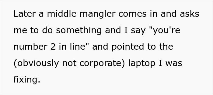 Manager Demands To Speak With The Owner Of The Laptop IT Guy Is Working On, The CEO Answers Manager Demands To Speak With The Owner Of The Laptop IT Guy Is Working On, The CEO Answers