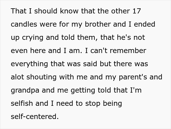 17 Y.O. Is Done Sharing Her Birthday With Her Late Twin, Parents Are Not Having It 17 Y.O. Is Done Sharing Her Birthday With Her Late Twin, Parents Are Not Having It