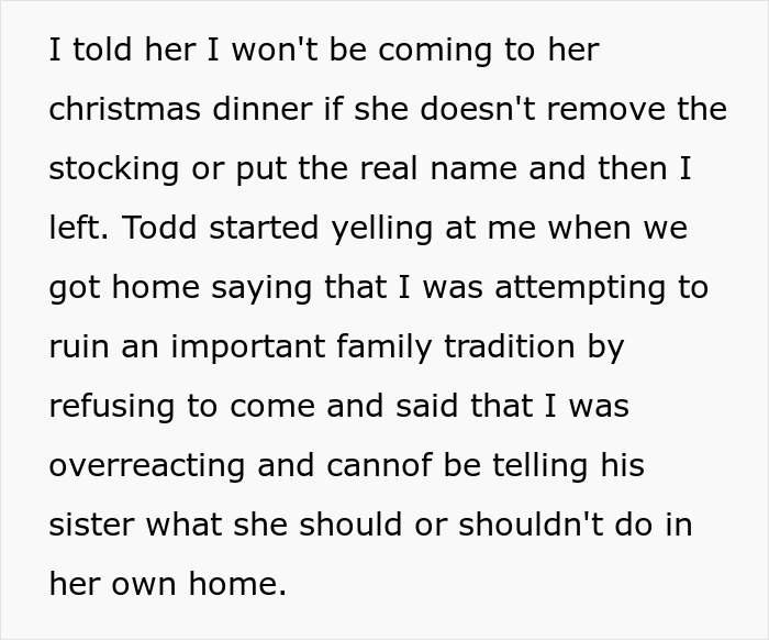 Woman Decides To Pick A Name For Her SIL's Unborn Baby, Her Christmas Party Gets Boycotted In Return Woman Decides To Pick A Name For Her SIL's Unborn Baby, Her Christmas Party Gets Boycotted In Return