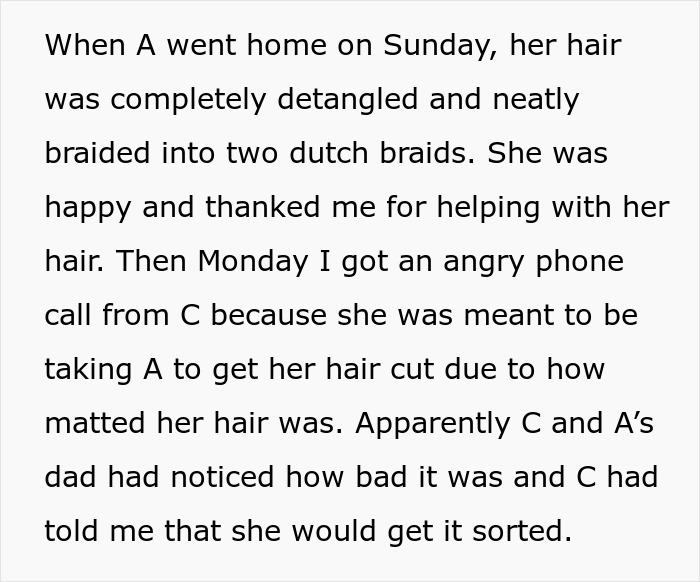 Woman Helps Daughter's Friend With Her Matted Hair, Her Dad's Fiancée Now Says She Owes Her Money