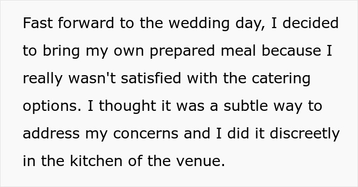 Bride Weeps At Reception As Her Vegetarian Friend Brought Her Own Food When She Wasn’t Catered For Bride Weeps At Reception As Her Vegetarian Friend Brought Her Own Food When She Wasn’t Catered For