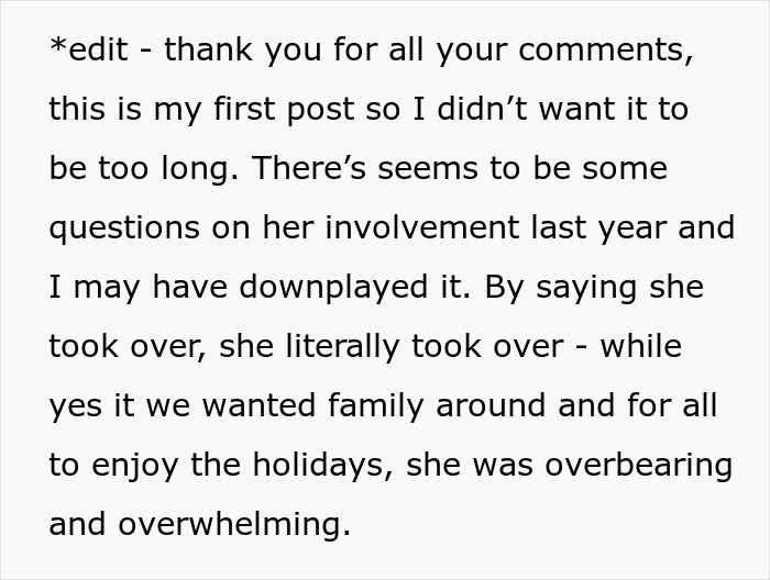 Overbearing MIL Made Whole Christmas About Herself Last Year And This Year Got Uninvited Overbearing MIL Made Whole Christmas About Herself Last Year And This Year Got Uninvited