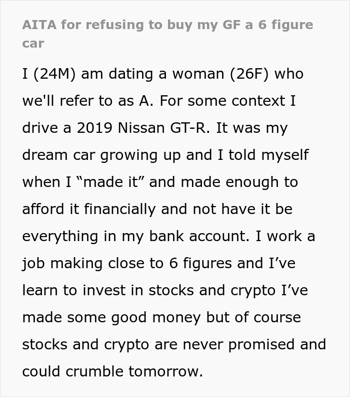 "I Was Being Cheap": GF Freaks Out After BF Refused To Buy Her A Tesla "I Was Being Cheap": GF Freaks Out After BF Refused To Buy Her A Tesla