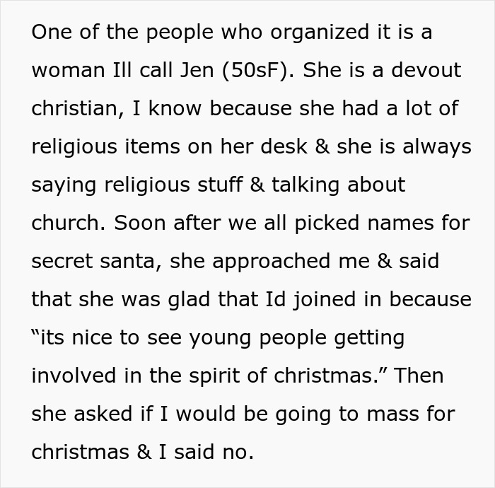 Man’s Uncomfortable Gift Exchange With Devout Christian Ends In Worker Getting Fired Man’s Uncomfortable Gift Exchange With Devout Christian Ends In Worker Getting Fired