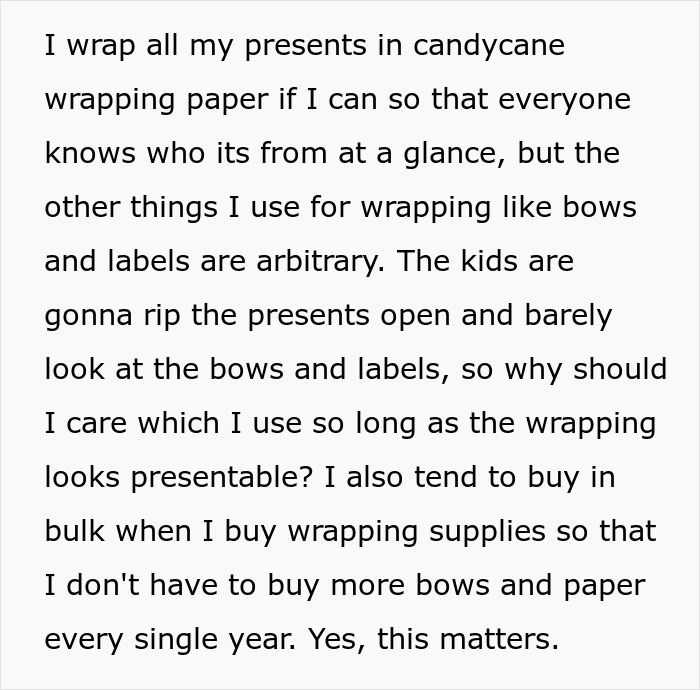 “No One Gets Bows This Year”: Woman Takes Petty Revenge On Entitled SILs “No One Gets Bows This Year”: Woman Takes Petty Revenge On Entitled SILs