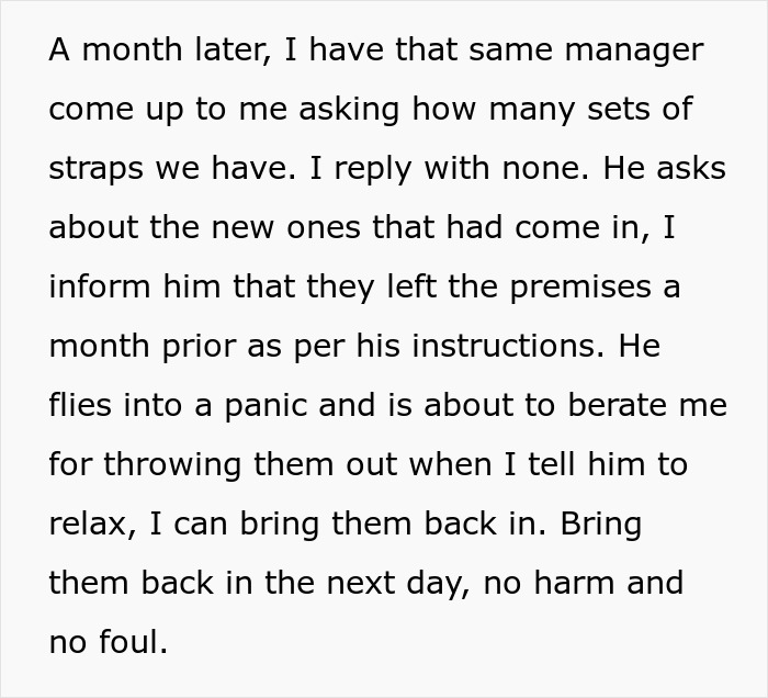 Worker Saves Company By Not Throwing Out New Equipment As Instructed By The Manager