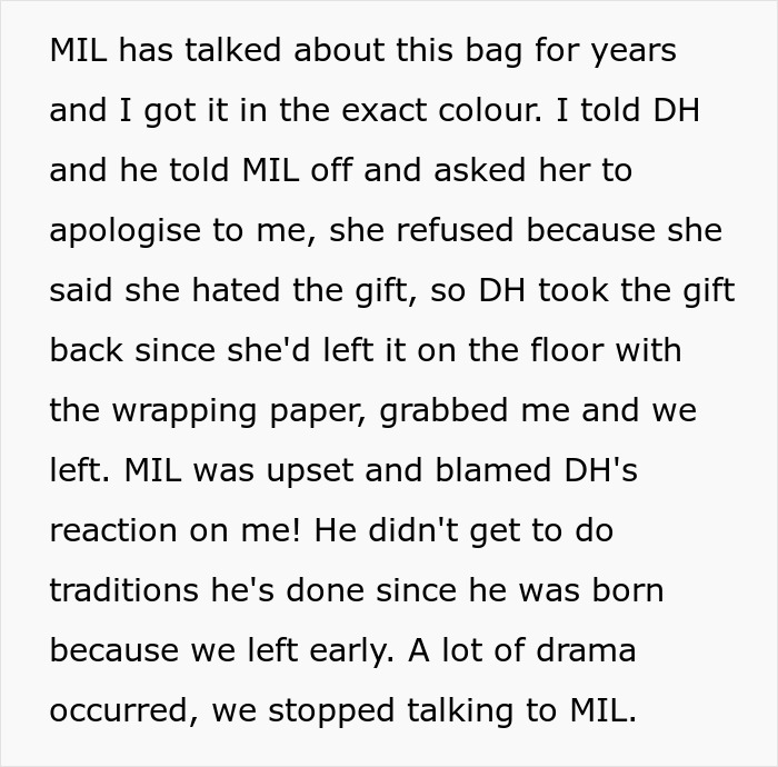 MIL Tosses Christmas Gift To The Side After Learning DIL Bought It, Regrets It A Year Later