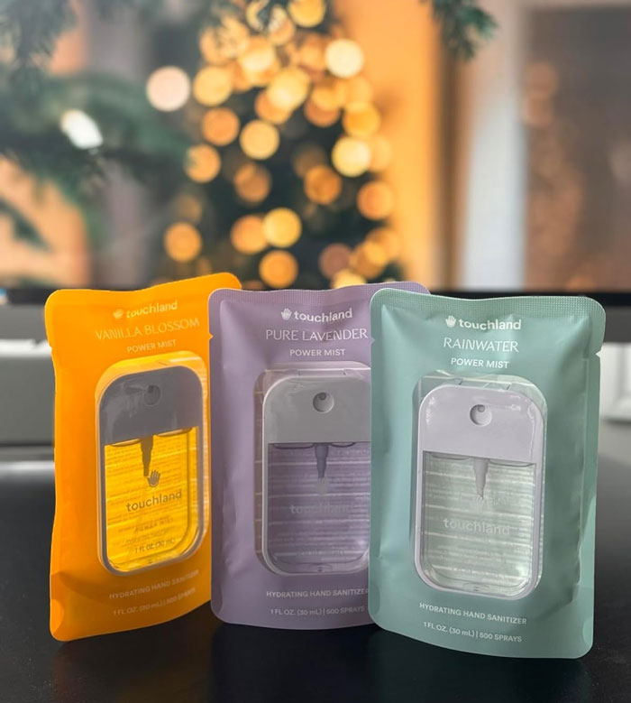 Touchland Power Mist Hydrating Hand Sanitizer Spray: It's your new bestie for keeping those hands germ-free and scented with bliss; it's like the Ferrari of hand sanitisers. Bursting with Aloe Vera, Lemon essential oil, and mood-boosting scents, this multi-award winner is worthy of your bag space!