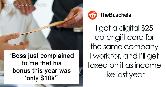Tone-Deaf Boss Complains About His Holiday Bonus To An Employee Who Got 50 Times Less