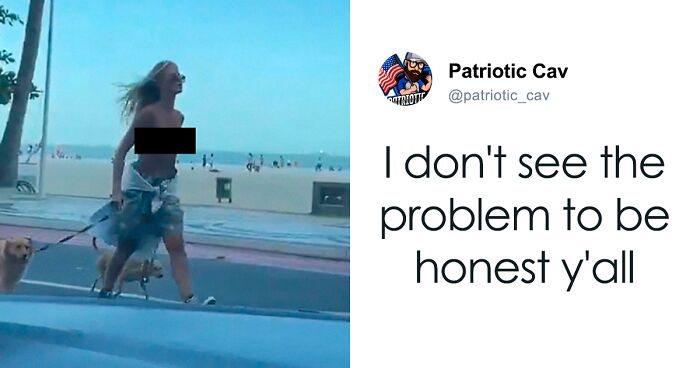 “I Don’t See The Problem”: Topless Dog Walker Caroline Werner Sparks Debate On “Double Standards”