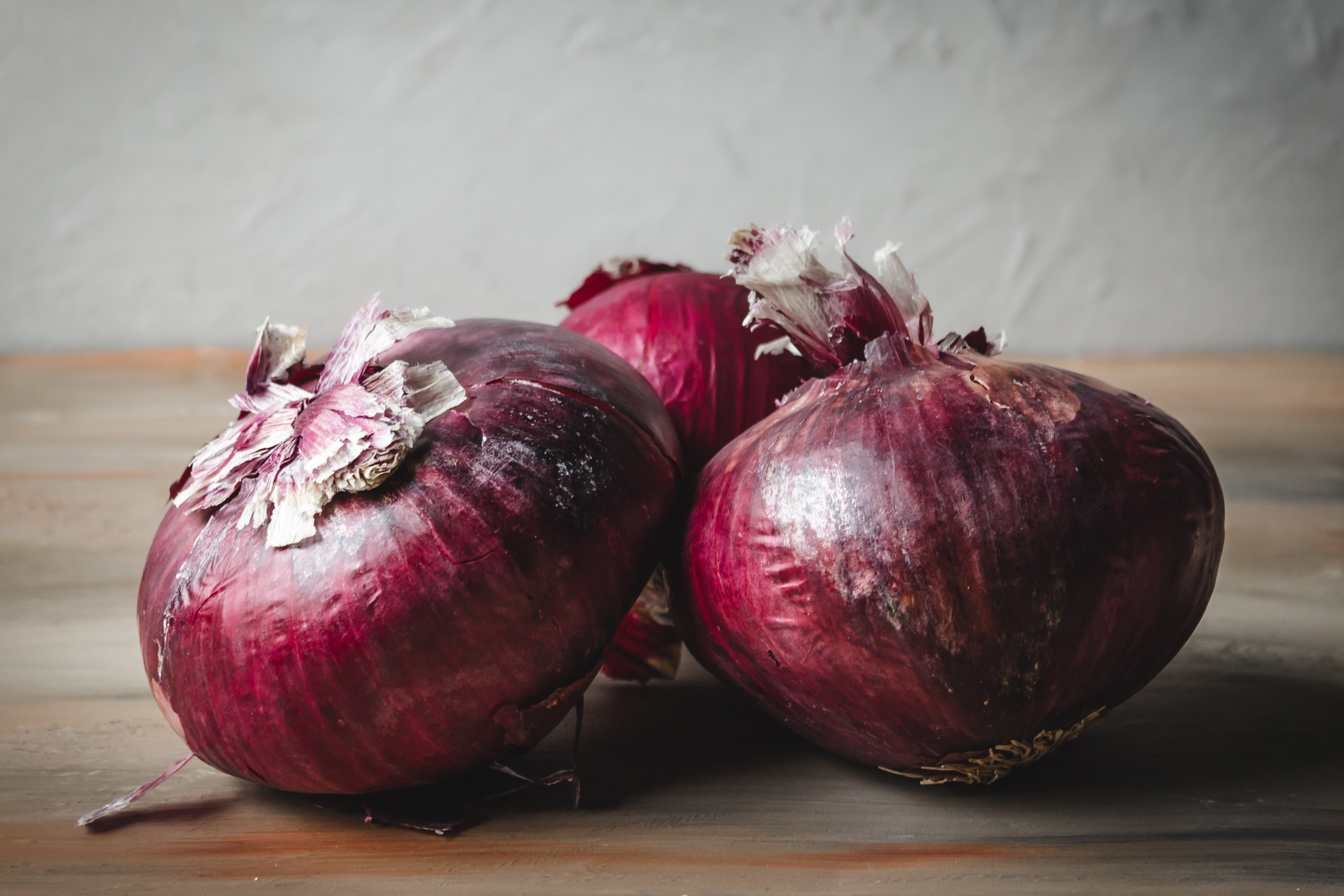 Red onions on the table Red onions on the table