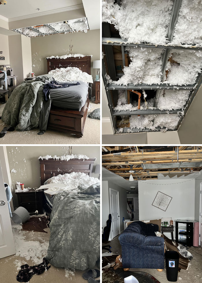 Pipe Burst On Christmas And Destroyed Our Entire House… Won’t Be Able To Move In For 6-12 Months
