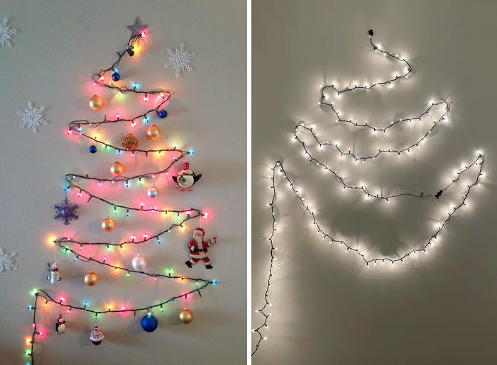 Christmas Tree Lights On Pinterest vs. Our Attempt