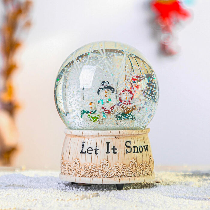A christmas snow globe