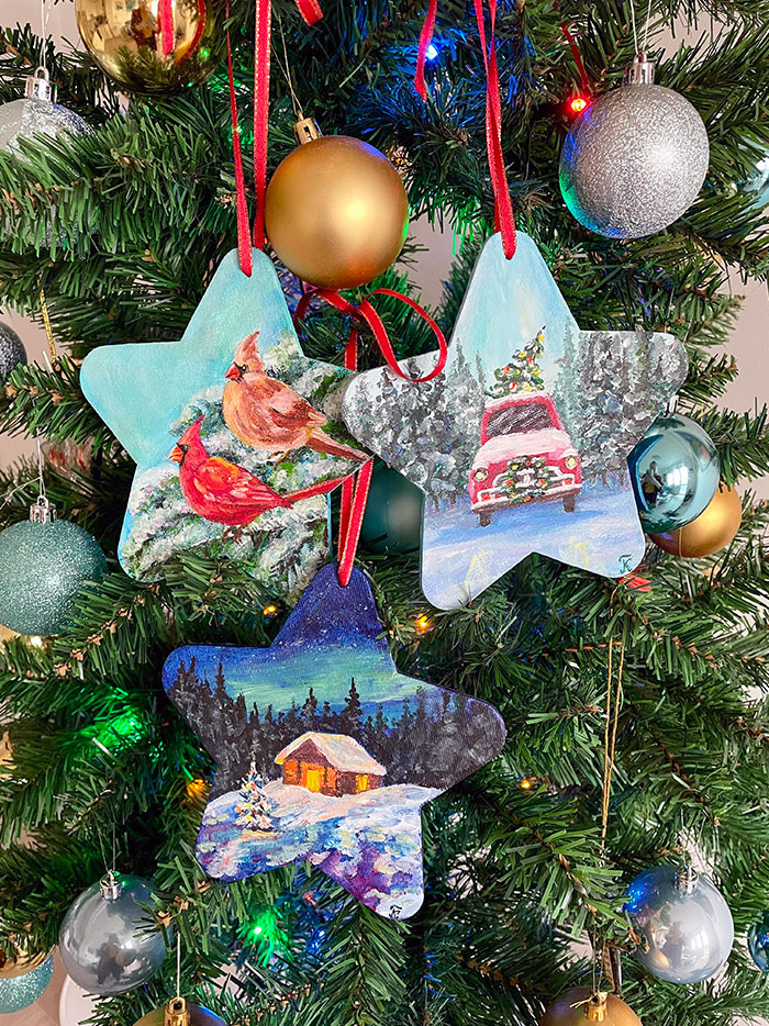 My Hand-Painted Christmas Ornaments