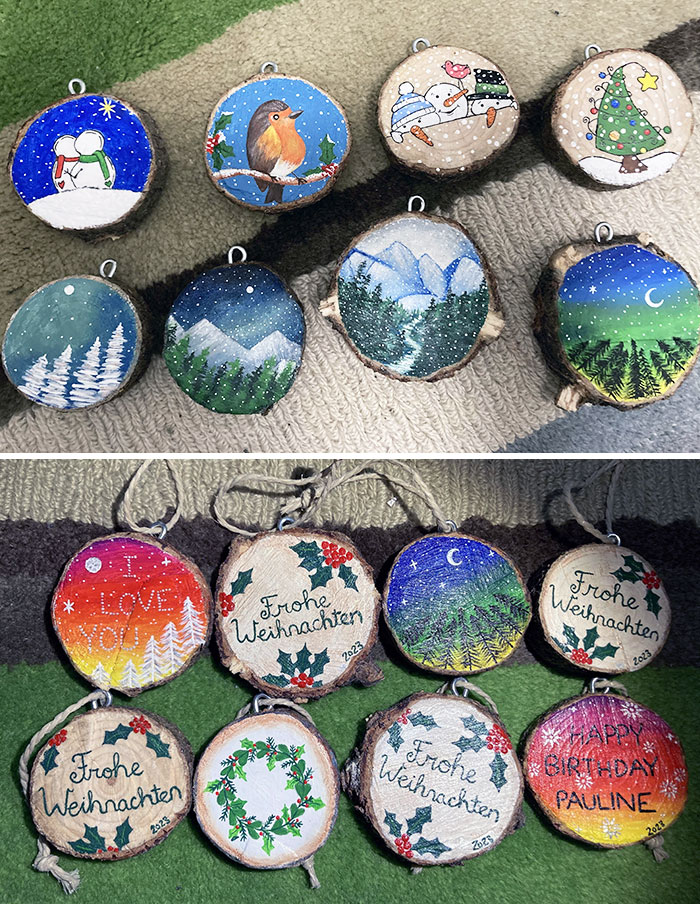 I Made These Ornaments Recently Because I Was Feeling Christmasy