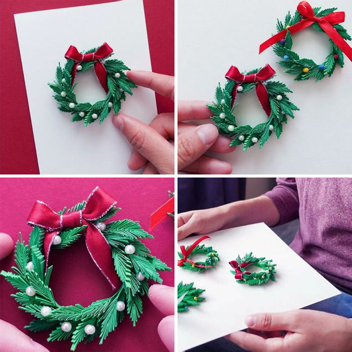 My First Paper Quilling Christmas Art Of The Year - They Were Actually Pretty Easy To Make And Didn't Require Any Special Tools