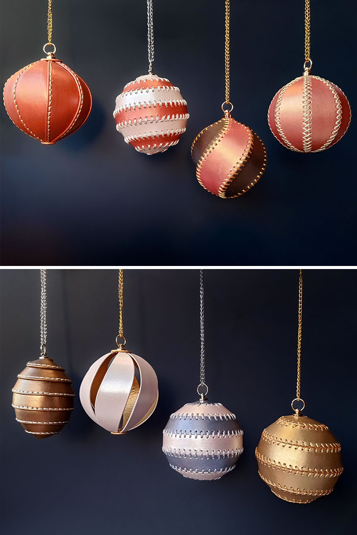 I Made 8 Different Hanging Ornaments With Leather
