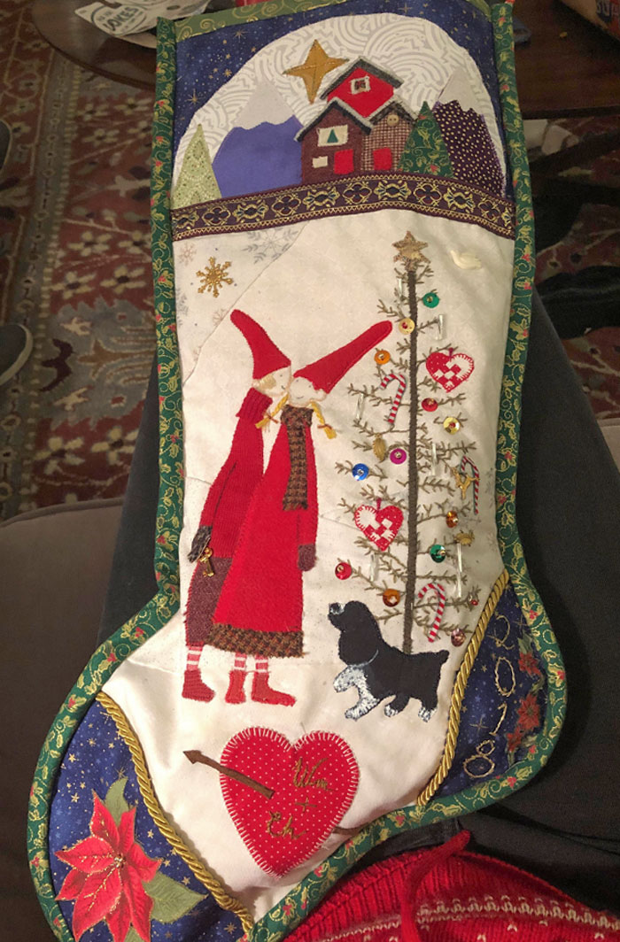 My Mom Makes Personalized Stockings For Each Member Of The Family. This Is Her Newest, Made For My Husband For Our First Christmas As A Married Couple
