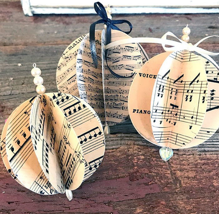 Sheet Music Ornaments