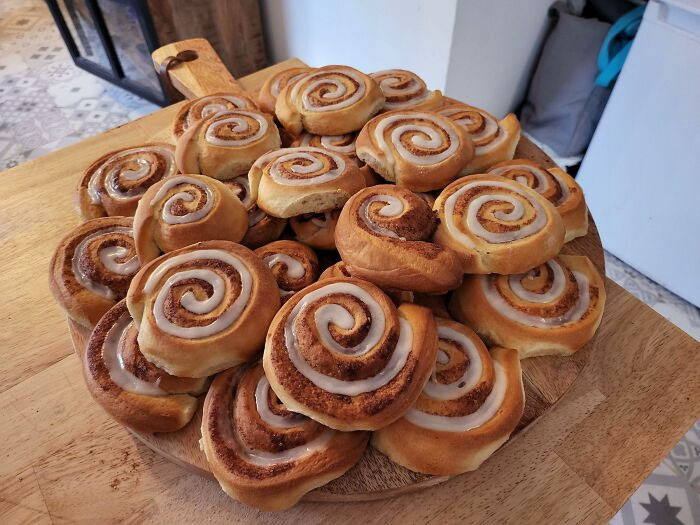 Cinnamon Rolls, Made By My Brother For Christmas