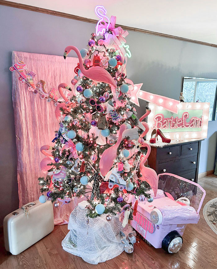 My Talented Sister-In-Law's Barbie Movie-Themed Tree 