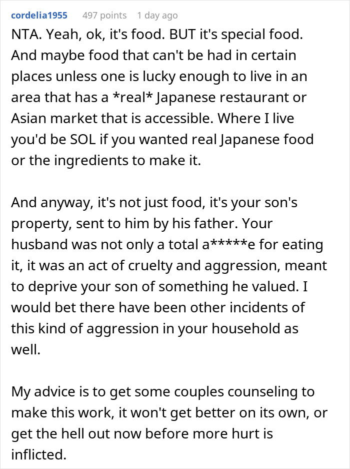 Stepdad Eats All Of 12 Y.O.’s Imported Noodles Without Permission To Make A Point, Mom Loses It Stepdad Eats All Of 12 Y.O.’s Imported Noodles Without Permission To Make A Point, Mom Loses It