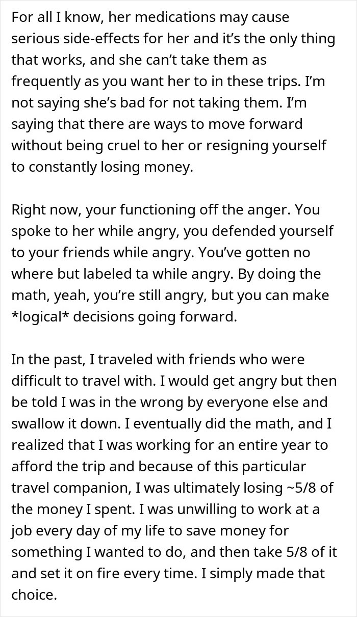 Woman Ruins A Trip After Conveniently "Forgetting" To Take Her Meds, Friend Loses It Woman Ruins A Trip After Conveniently "Forgetting" To Take Her Meds, Friend Loses It