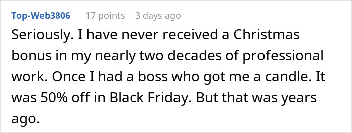 Tone-Deaf Boss Complains About His Holiday Bonus To An Employee Who Got 50 Times Less Tone-Deaf Boss Complains About His Holiday Bonus To An Employee Who Got 50 Times Less
