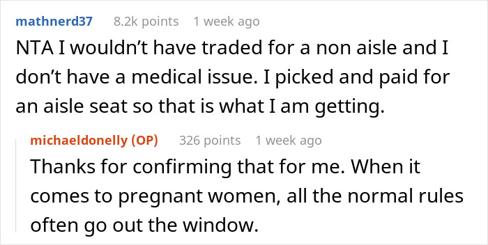 Flight Attendants Refuse To Mediate When Pregnant Woman Demands To Swap Seats, Man Says He Needs It 