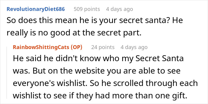 Woman Is Tired Of BIL Policing Secret Santa Exchange, Decides To 'Technically' Follow His Rules Woman Is Tired Of BIL Policing Secret Santa Exchange, Decides To 'Technically' Follow His Rules