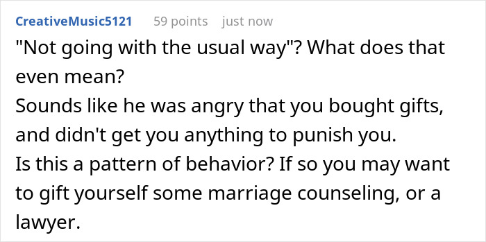 Man Weaponizes His Incompetence By Not Buying His Wife A Christmas Gift, She Plans On Leaving Him Man Weaponizes His Incompetence By Not Buying His Wife A Christmas Gift, She Plans On Leaving Him