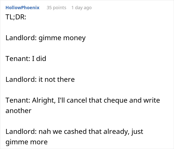 Tenant Learns Their Rent Payment Check Was Cashed In, Landlord Claims He Did No Such Thing Tenant Learns Their Rent Payment Check Was Cashed In, Landlord Claims He Did No Such Thing