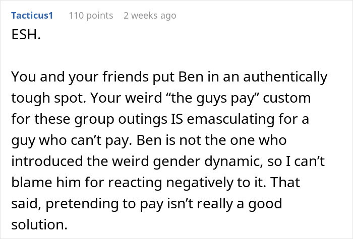 Woman Refuses To Let BF Pretend He Paid For Dinner To 'Save Face', Asks If She Was Wrong Woman Refuses To Let BF Pretend He Paid For Dinner To 'Save Face', Asks If She Was Wrong