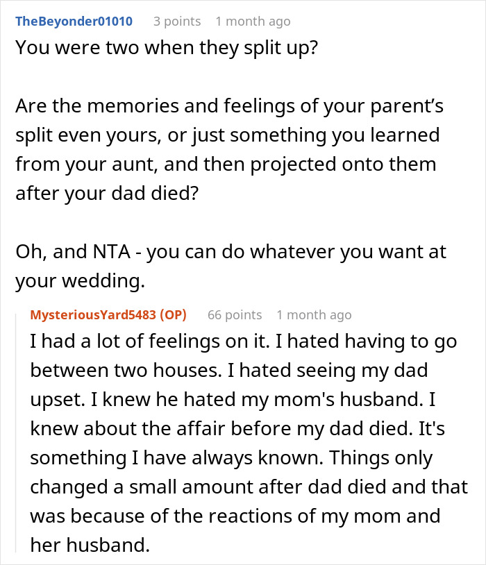 Woman Refuses To Let Mom’s Cheating Affair Partner Walk Her Down The Aisle, Causes Drama