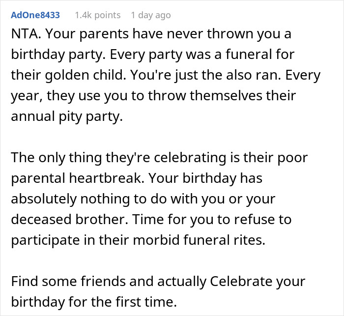 17 Y.O. Is Done Sharing Her Birthday With Her Late Twin, Parents Are Not Having It