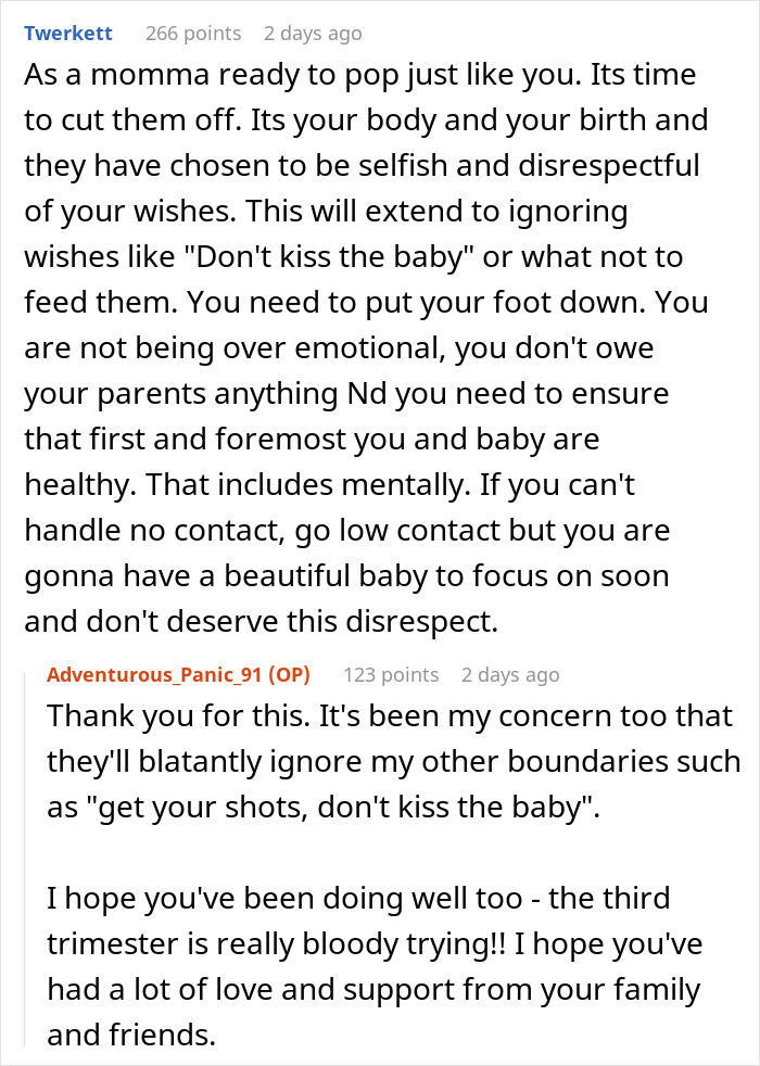 Woman Shares Her Delusional Parents Want Her To Have A C-Section So It Will Fit Their Plans Woman Shares Her Delusional Parents Want Her To Have A C-Section So It Will Fit Their Plans