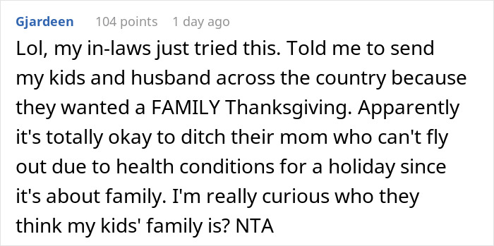 Family Drama Ensues After Grandparents Plan Christmas That Is Inaccessible To Their Son-In-Law