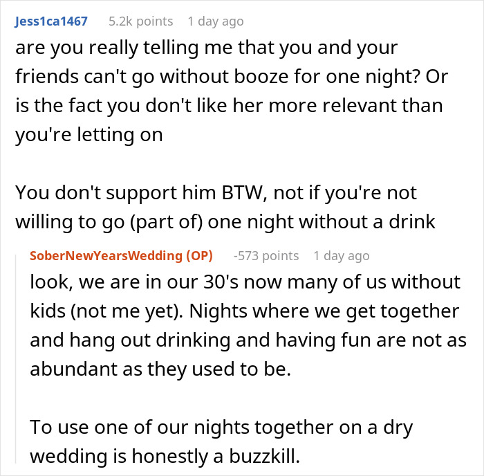 “Am I The Jerk For Last Minute Declining To Go To A Friend’s Dry Wedding On New Year’s Eve?” “Am I The Jerk For Last Minute Declining To Go To A Friend’s Dry Wedding On New Year’s Eve?”