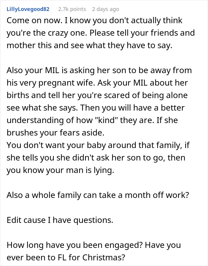 Heavily Pregnant Woman Wonders If She's A Jerk For Asking Her Fiancé To Spend Christmas With Her Heavily Pregnant Woman Wonders If She's A Jerk For Asking Her Fiancé To Spend Christmas With Her