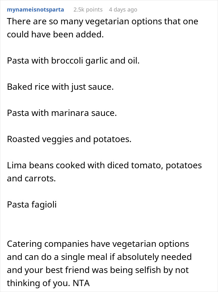 Bride Weeps At Reception As Her Vegetarian Friend Brought Her Own Food When She Wasn’t Catered For Bride Weeps At Reception As Her Vegetarian Friend Brought Her Own Food When She Wasn’t Catered For