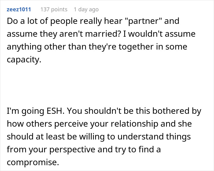 "[Am I The Jerk] For Wanting My Wife To Call Me 'Husband' Instead Of 'Partner'?"